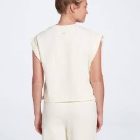 CALIA Women’s Oversized Extended Shoulder Sleeveless Cotton Crew Neck Top L - Picture 7 of 7